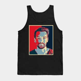 Portrait Man Isolated Hope Popart Tank Top